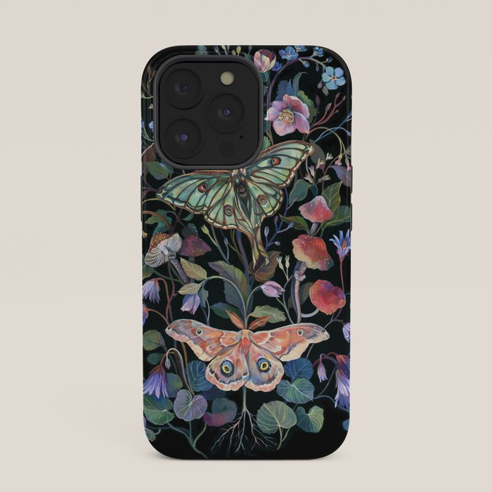 Moon Moth Mushroom iPhone Case