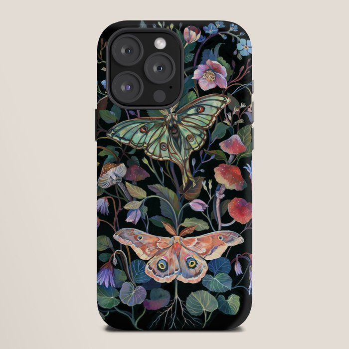 Moon Moth Mushroom iPhone Case