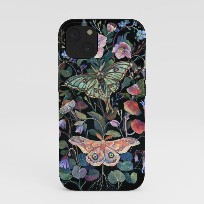 Moon Moth Mushroom iPhone Case
