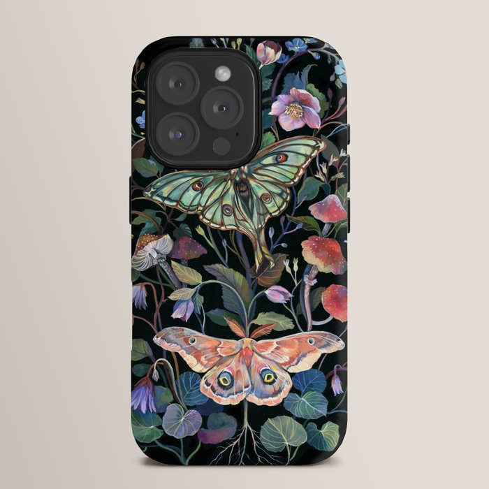 Moon Moth Mushroom iPhone Case