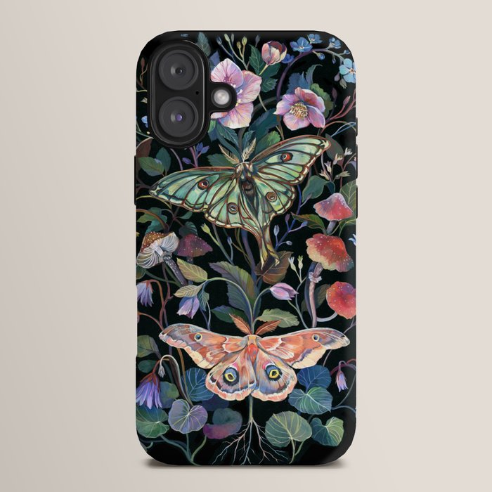Moon Moth Mushroom iPhone Case