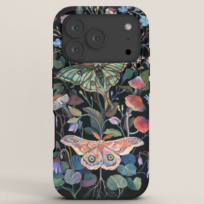 Moon Moth Mushroom iPhone Case