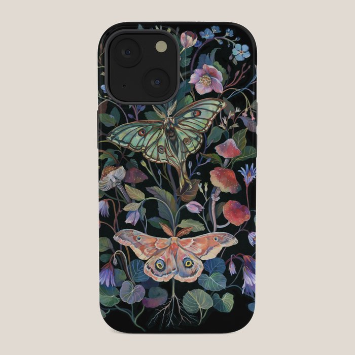 Moon Moth Mushroom iPhone Case