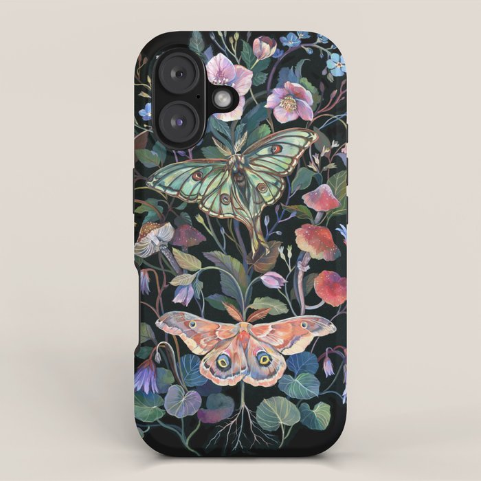 Moon Moth Mushroom iPhone Case