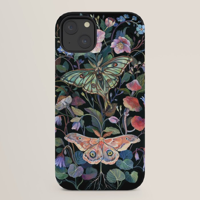 Moon Moth Mushroom iPhone Case