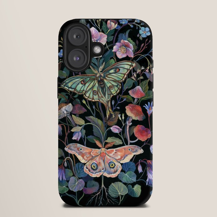 Moon Moth Mushroom iPhone Case