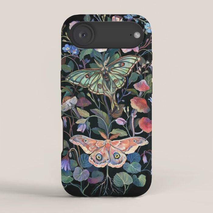 Moon Moth Mushroom iPhone Case