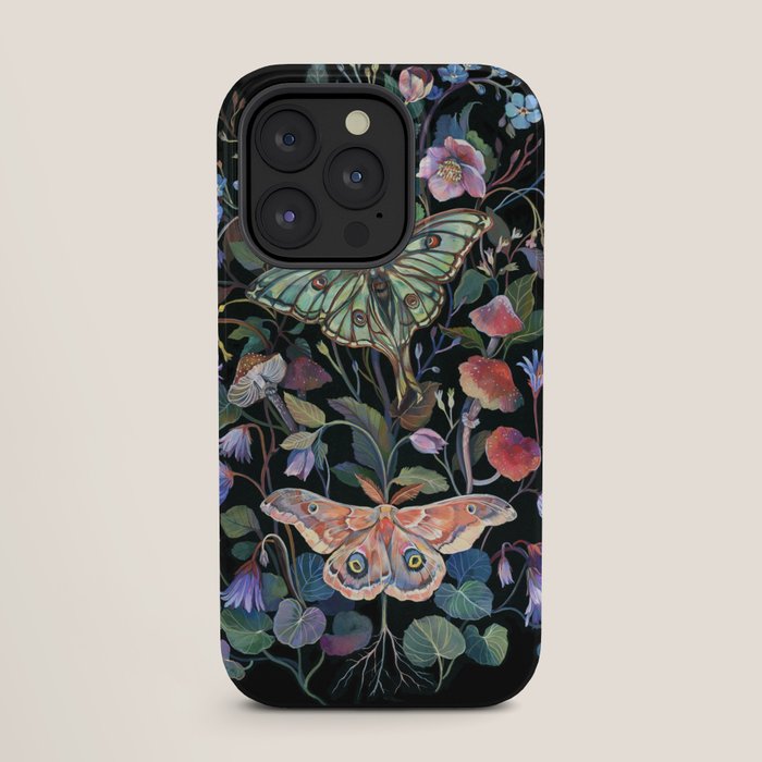 Moon Moth Mushroom iPhone Case