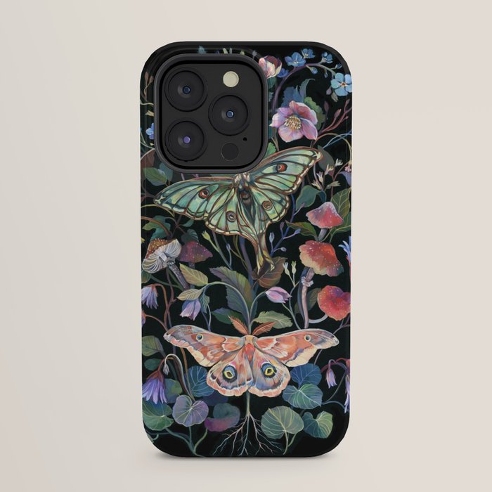Moon Moth Mushroom iPhone Case