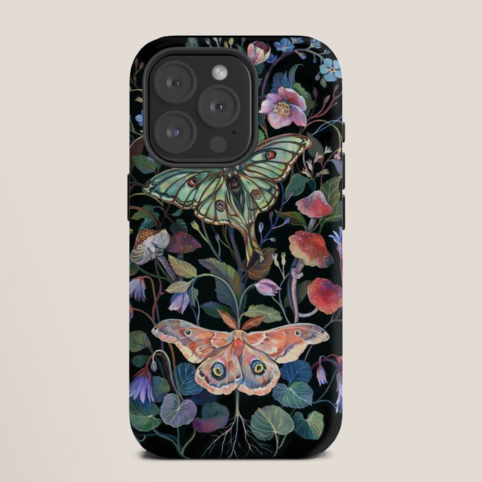 Moon Moth Mushroom iPhone Case