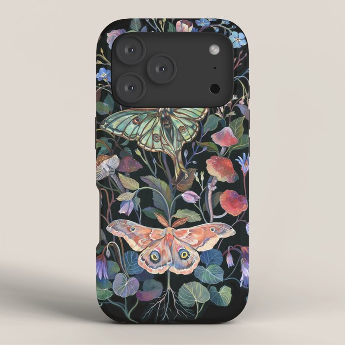 Moon Moth Mushroom iPhone Case