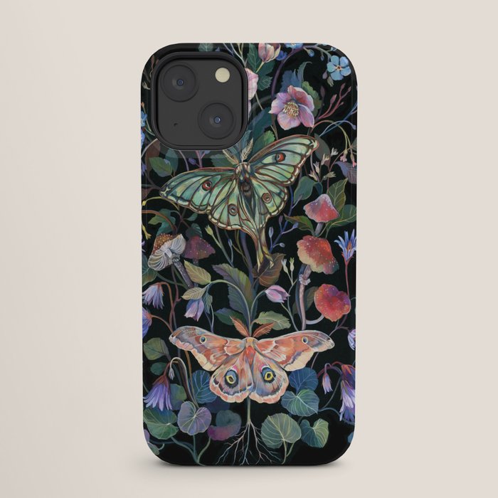 Moon Moth Mushroom iPhone Case