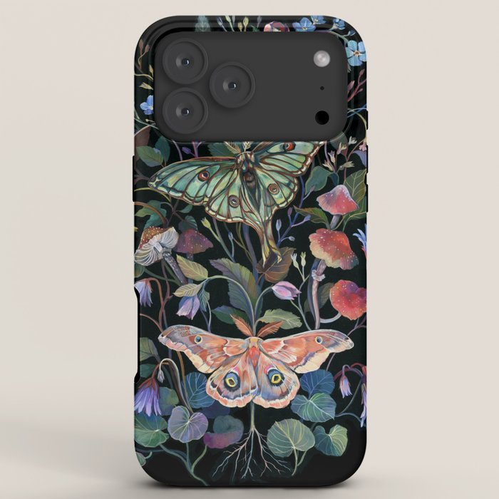 Moon Moth Mushroom iPhone Case