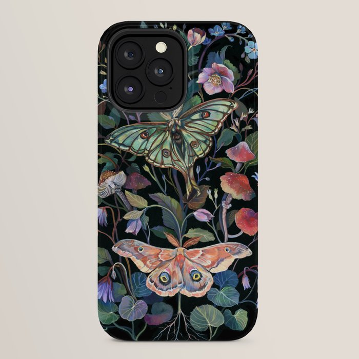 Moon Moth Mushroom iPhone Case