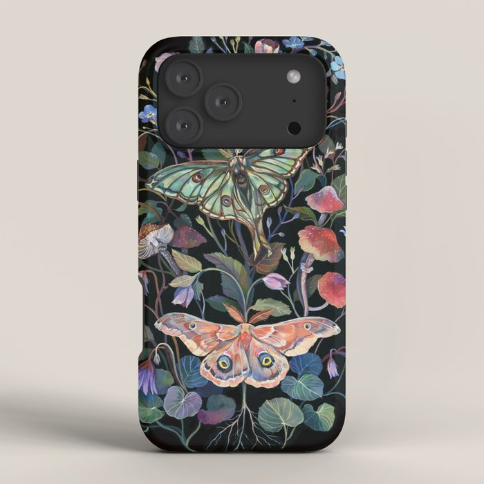 Moon Moth Mushroom iPhone Case