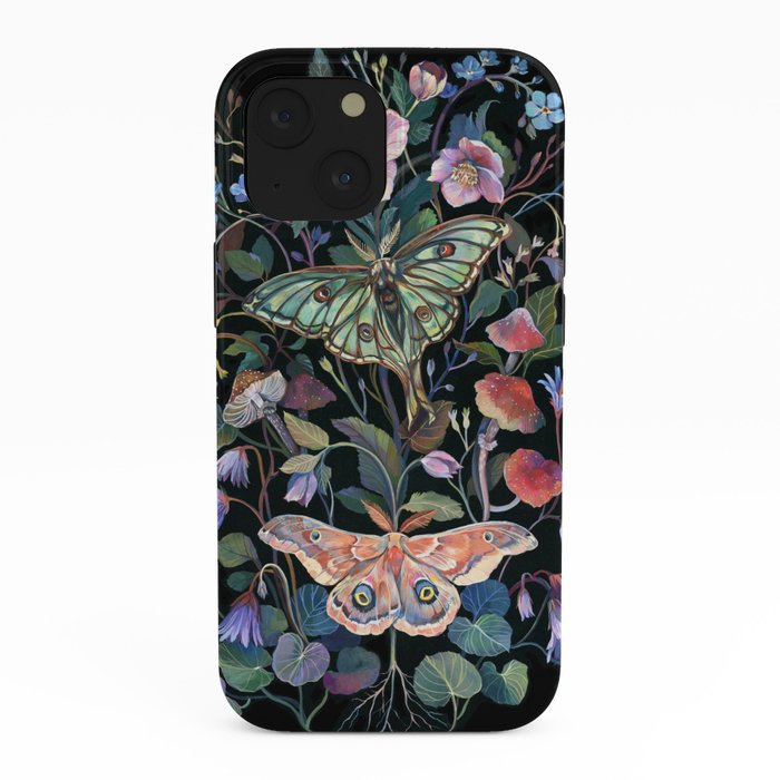 Moon Moth Mushroom iPhone Case