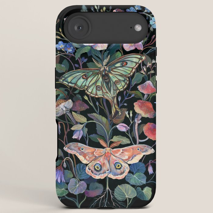 Moon Moth Mushroom iPhone Case