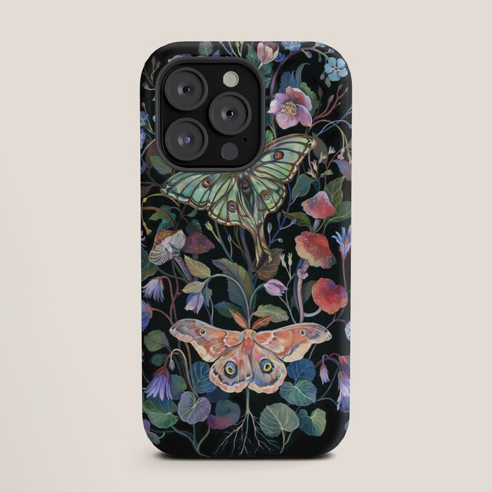 Moon Moth Mushroom iPhone Case