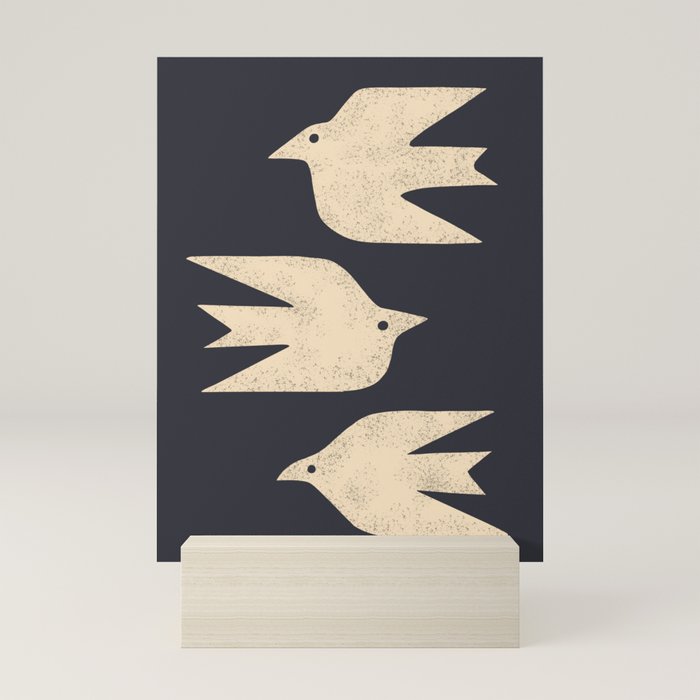 Doves In Flight Mini Art Print