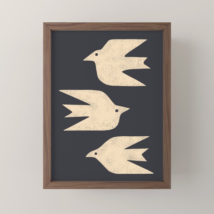 Doves In Flight Mini Art Print