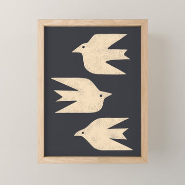 Doves In Flight Mini Art Print