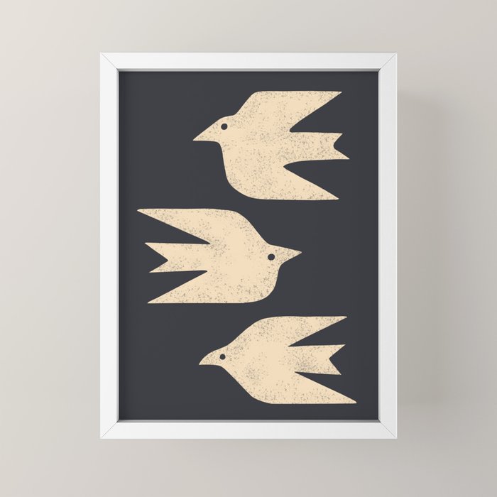 Doves In Flight Mini Art Print