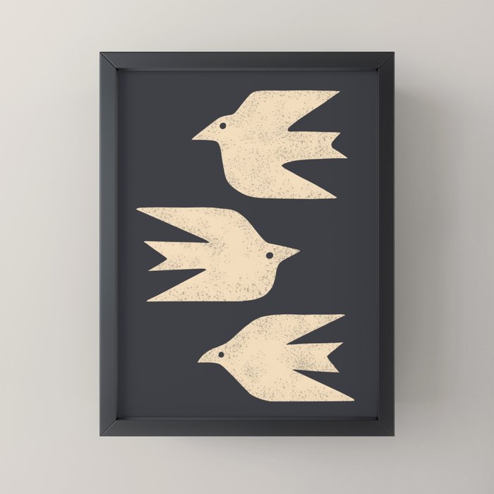 Doves In Flight Mini Art Print