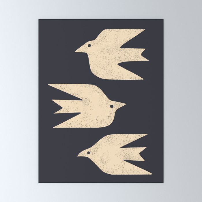Doves In Flight Mini Art Print