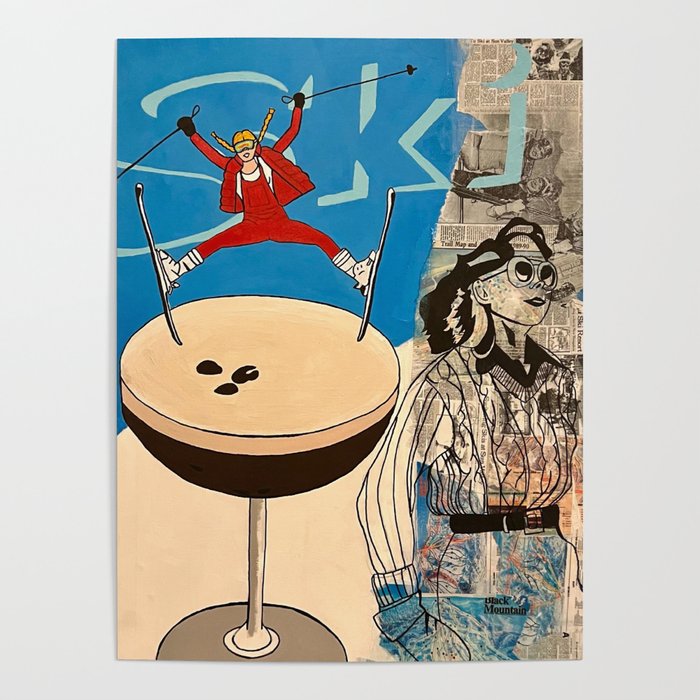 ski! painting Poster