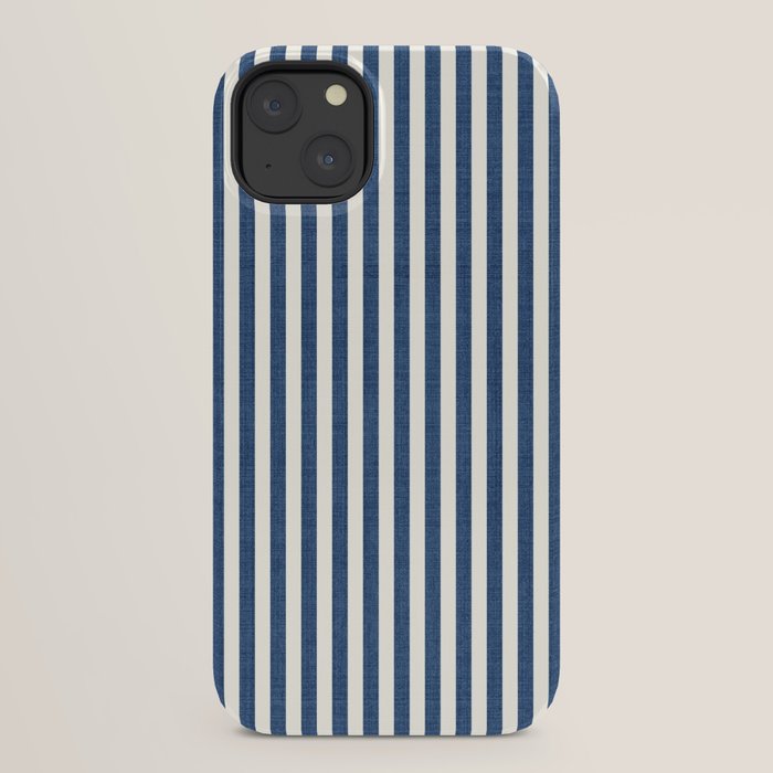 Pinstripe in Navy Blue iPhone Case