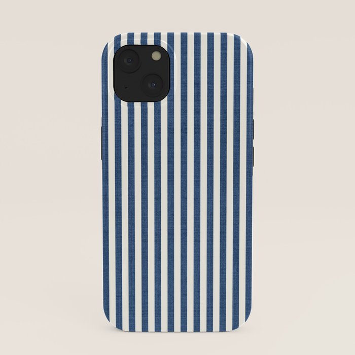 Pinstripe in Navy Blue iPhone Case