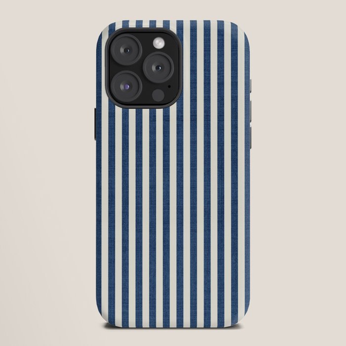Pinstripe in Navy Blue iPhone Case