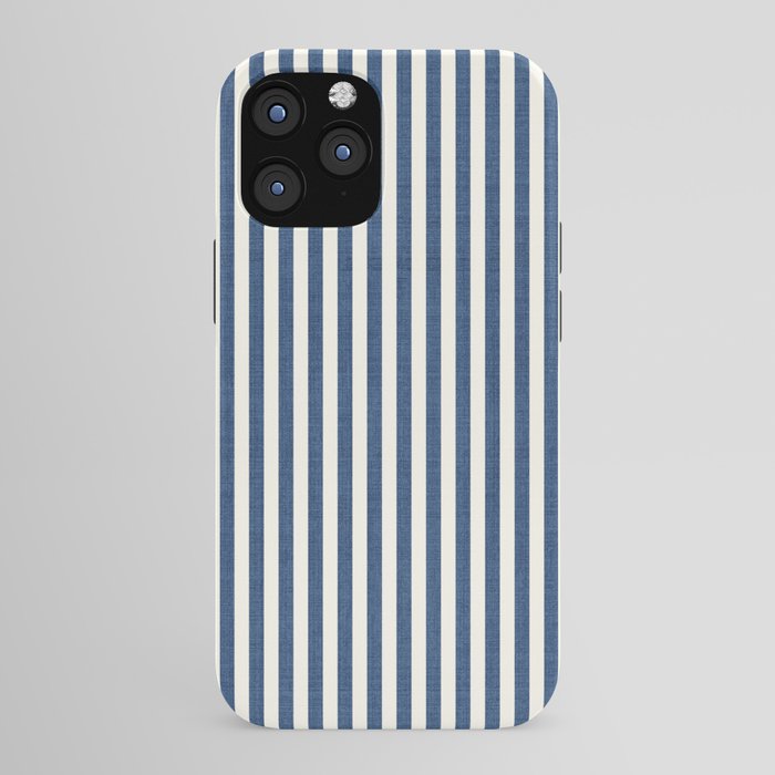 Pinstripe in Navy Blue iPhone Case