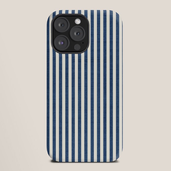 Pinstripe in Navy Blue iPhone Case