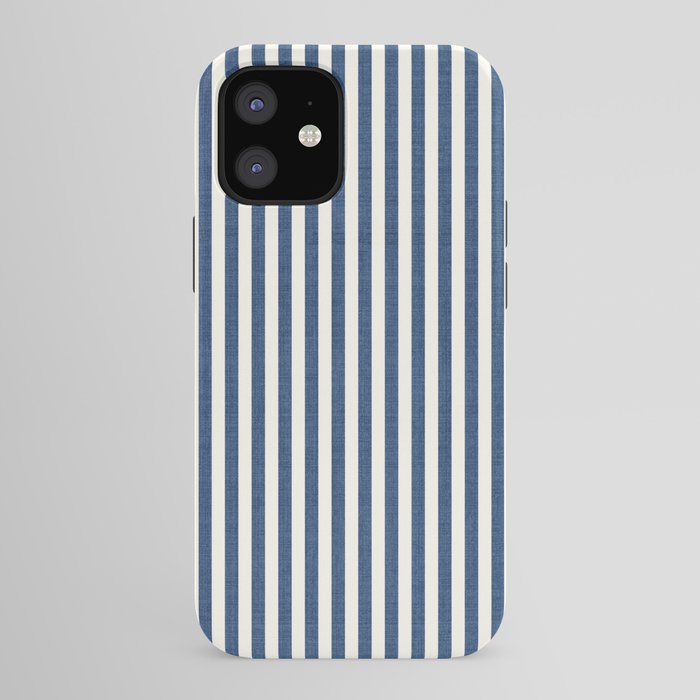 Pinstripe in Navy Blue iPhone Case