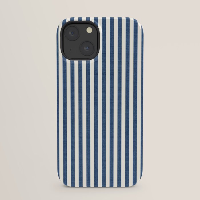 Pinstripe in Navy Blue iPhone Case