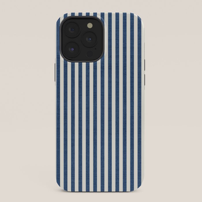 Pinstripe in Navy Blue iPhone Case