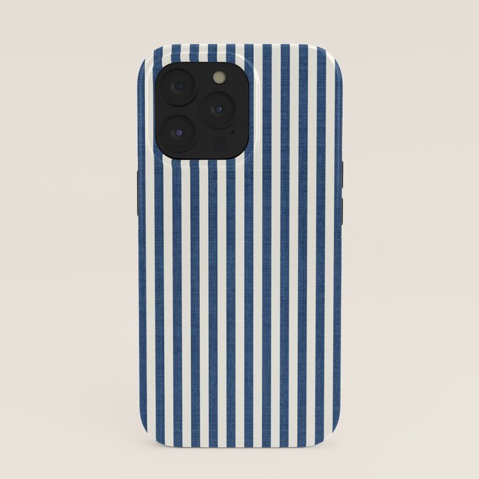 Pinstripe in Navy Blue iPhone Case