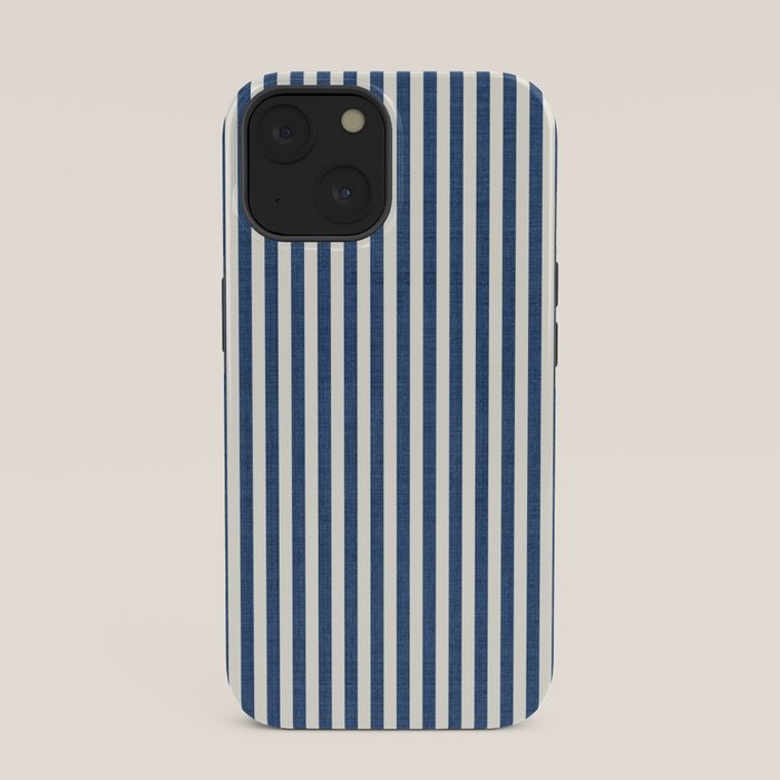 Pinstripe in Navy Blue iPhone Case