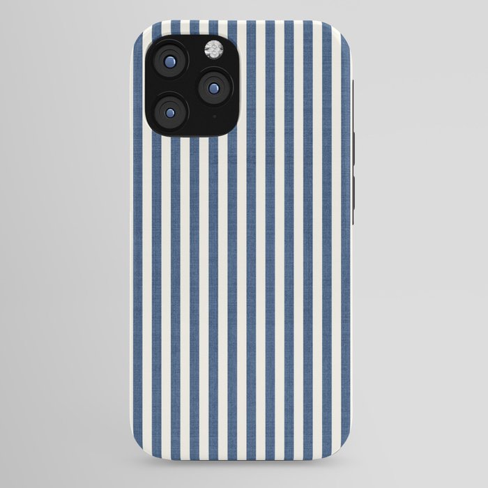 Pinstripe in Navy Blue iPhone Case