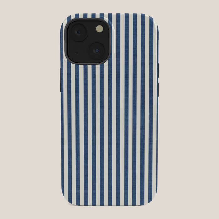 Pinstripe in Navy Blue iPhone Case