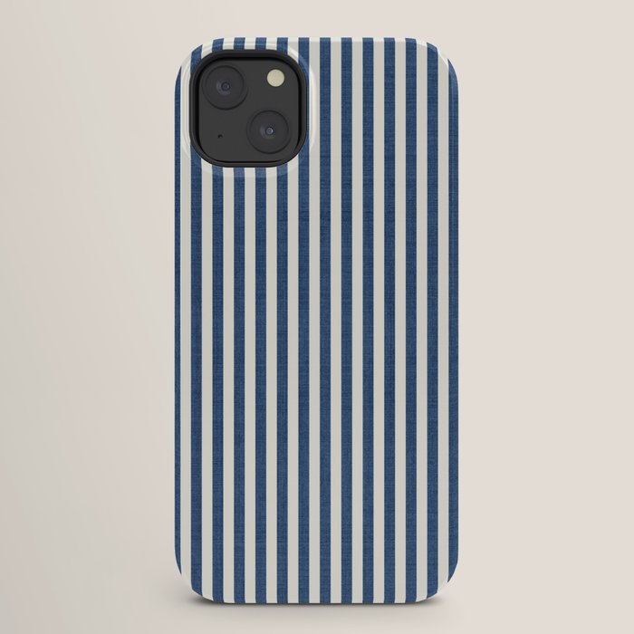 Pinstripe in Navy Blue iPhone Case