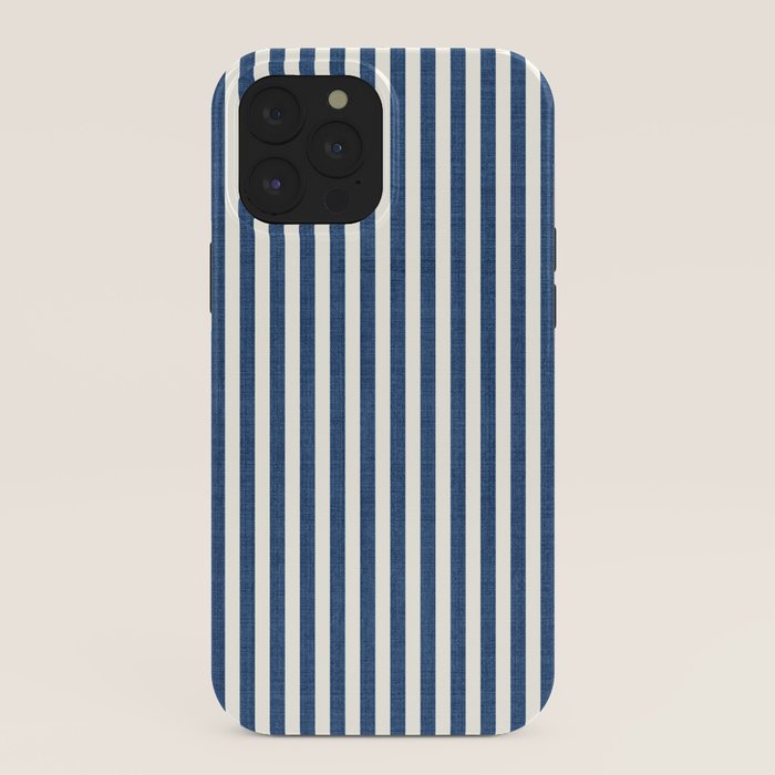 Pinstripe in Navy Blue iPhone Case