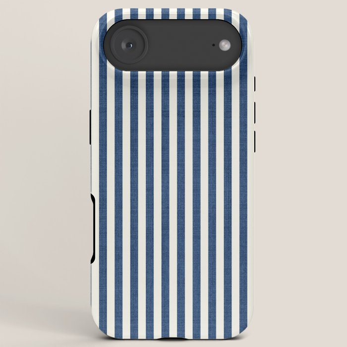 Pinstripe in Navy Blue iPhone Case