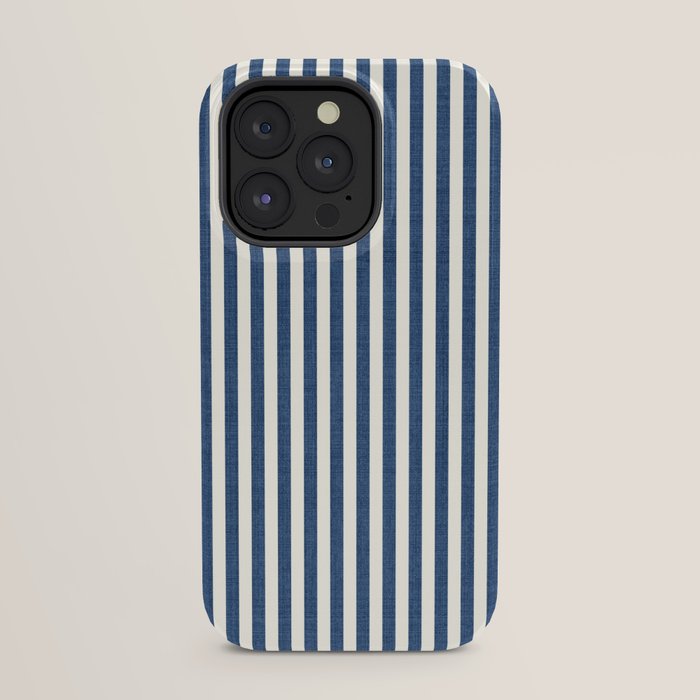 Pinstripe in Navy Blue iPhone Case