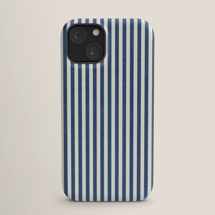 Pinstripe in Navy Blue iPhone Case