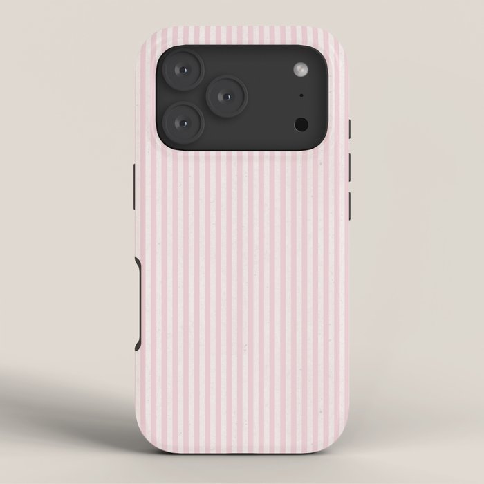 Pink Striped Pattern iPhone Case