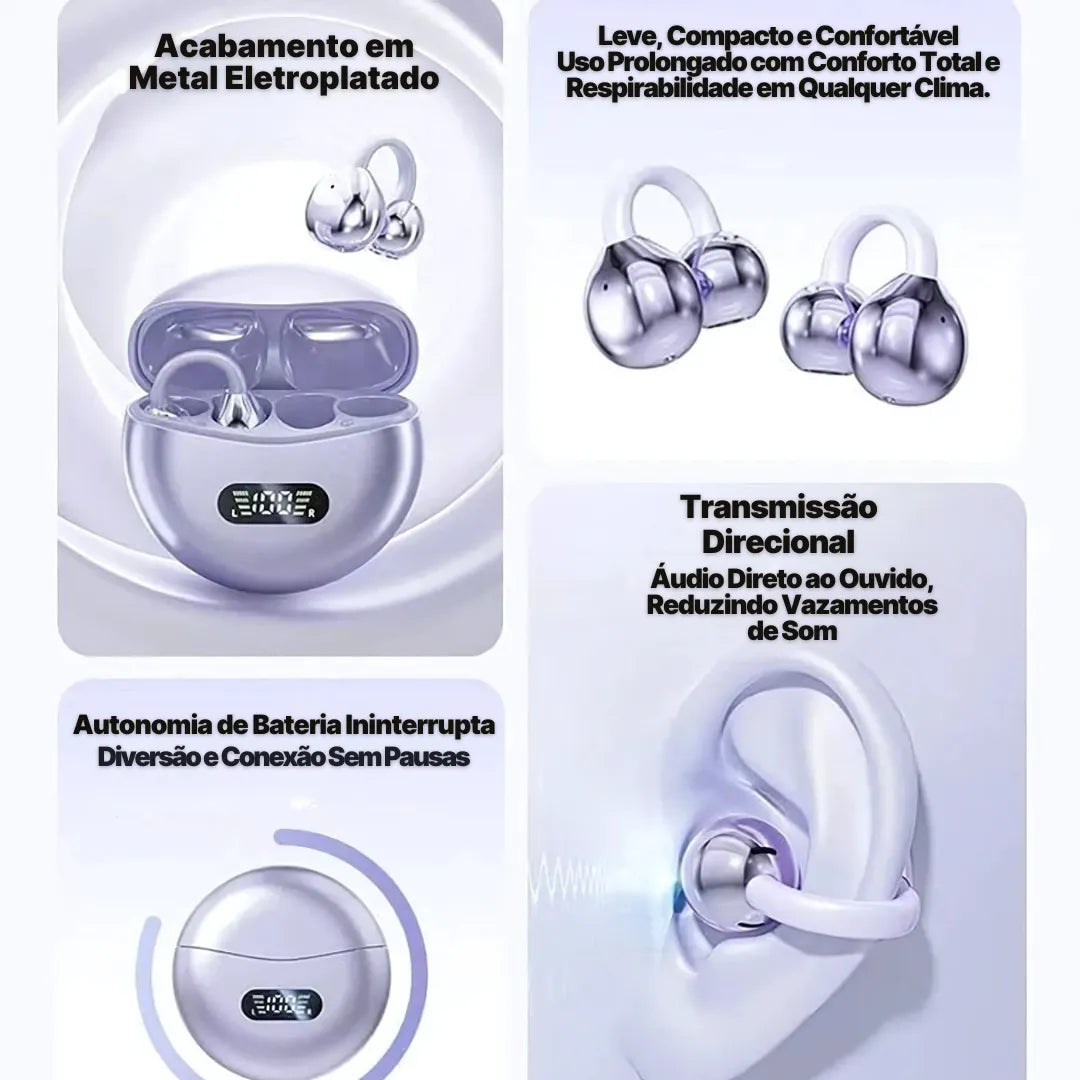 FreeClips Open Ear Bluetooth Headphones - Comfortable and Modern | Innova Fácil