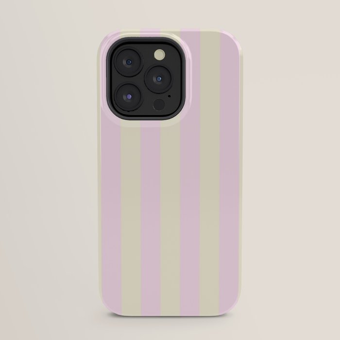 Stripes of Light Pink and Cream iPhone Case