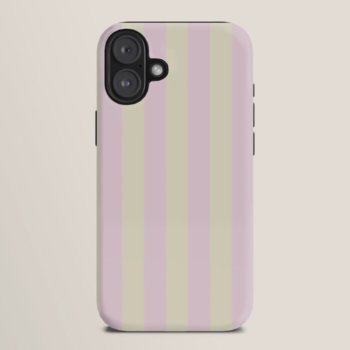 Stripes of Light Pink and Cream iPhone Case